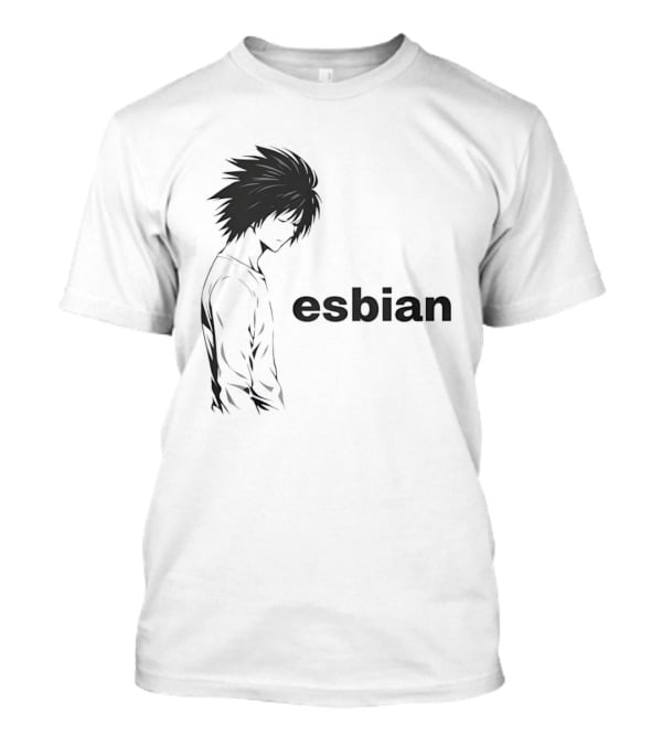 Death Note L Esbian Meme Character Profile T-Shirt