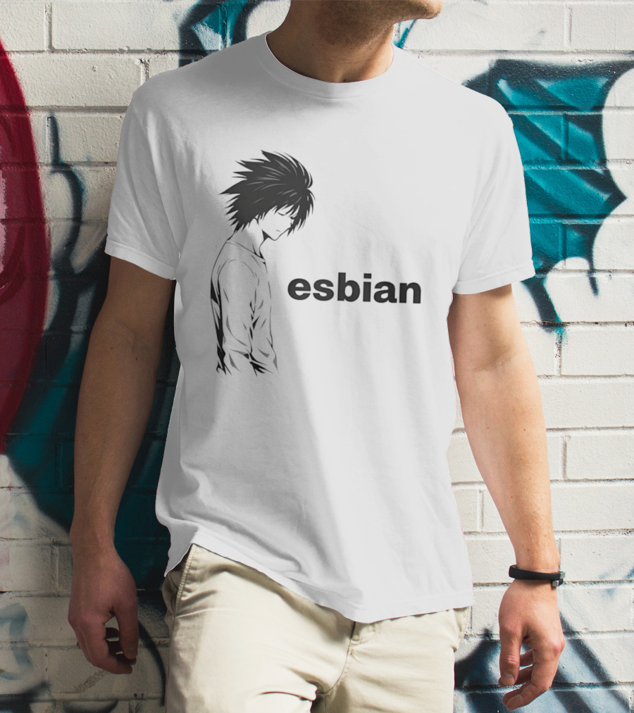 Death Note L Esbian Meme Character Profile T-Shirt