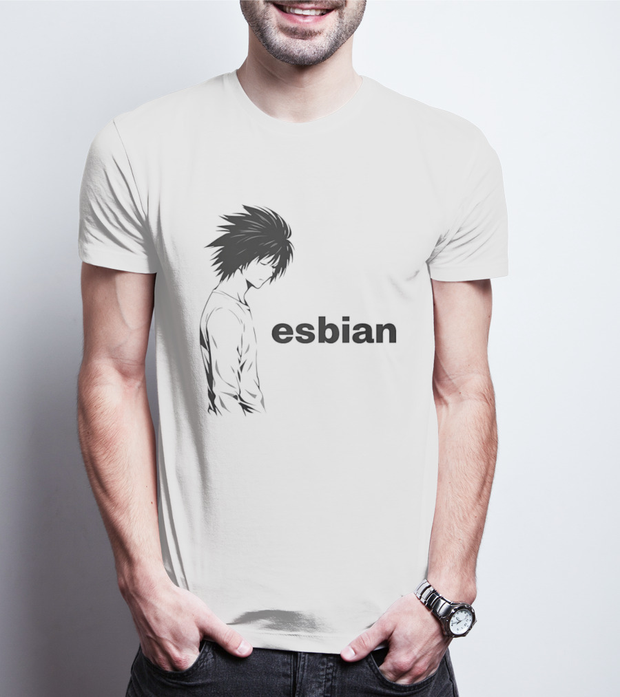 Death Note L Esbian Meme Character Profile T-Shirt
