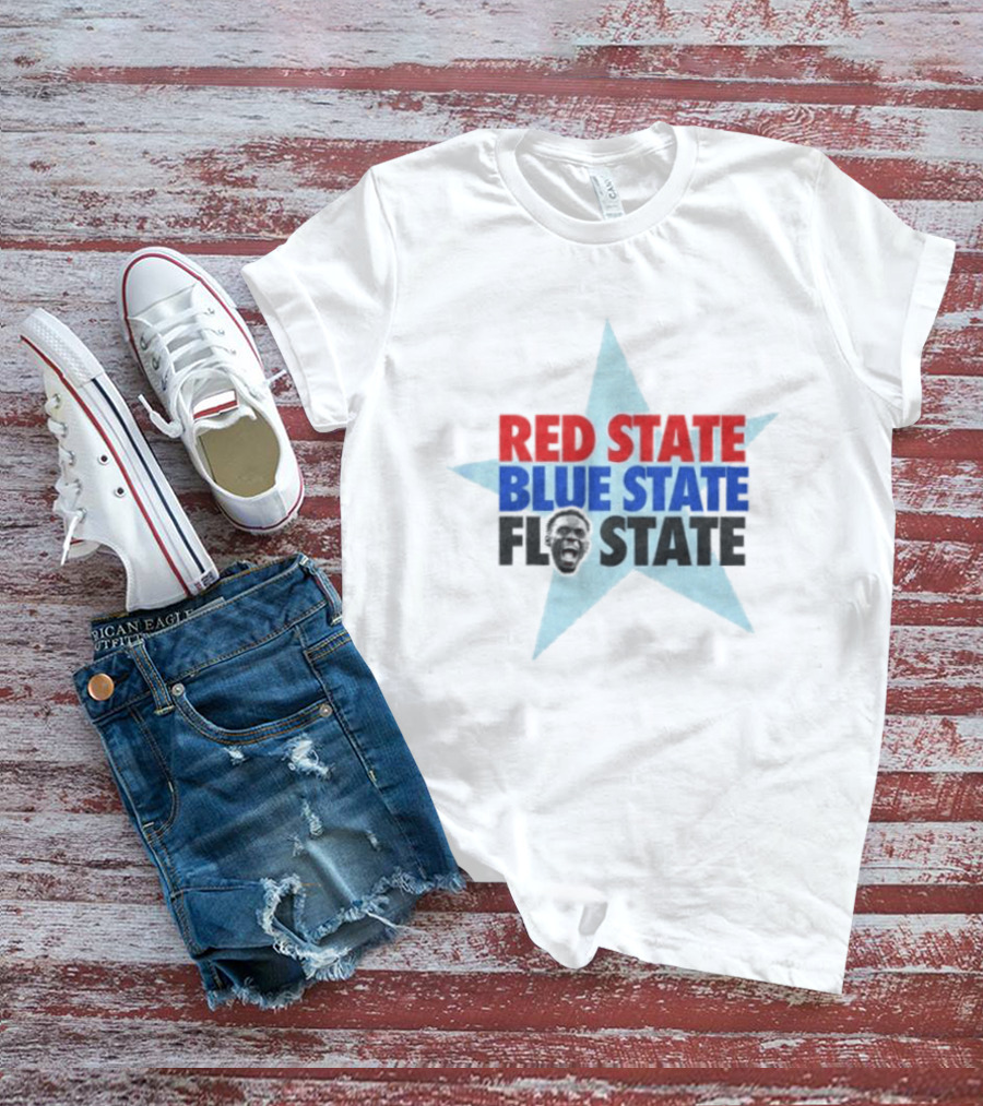 Red State Blue State FL State Florida Politics Star T-Shirt