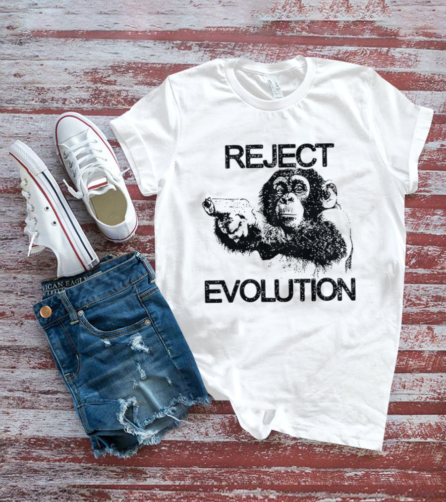 Reject Evolution Monkey Gun T-Shirt