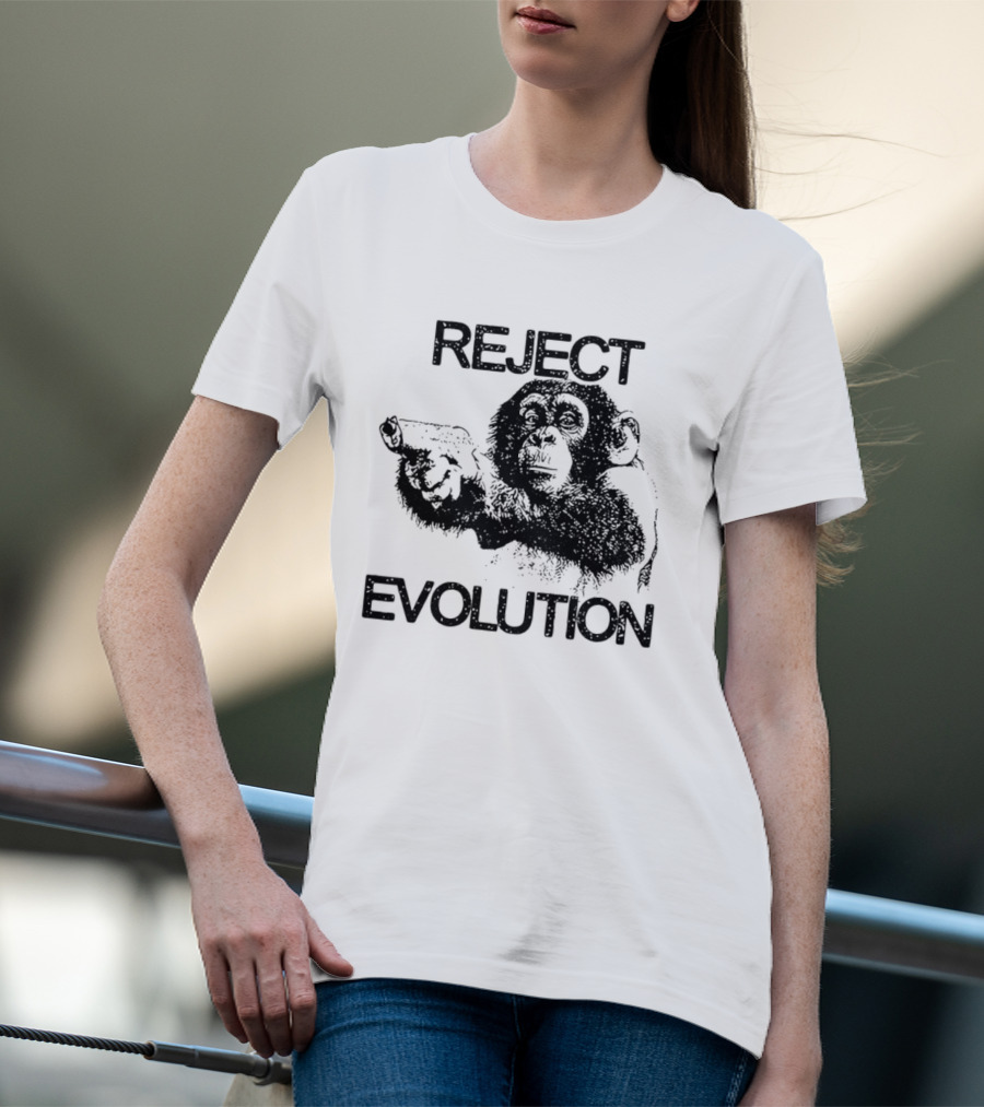 Reject Evolution Monkey Gun T-Shirt