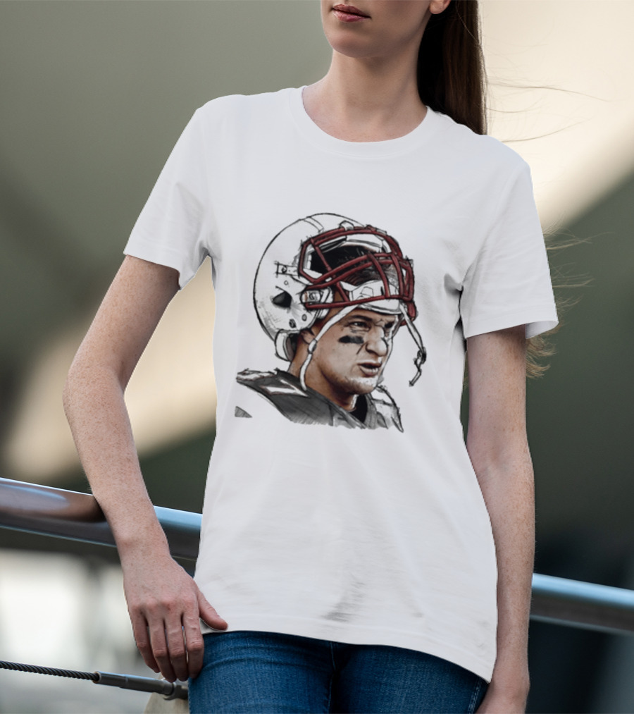 Rob Gronkowski New England Patriots Swag Head Helmet Football T-Shirt