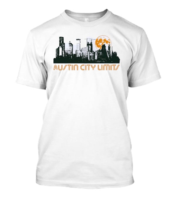 Austin City Limits Full Moon Skyline T-Shirt