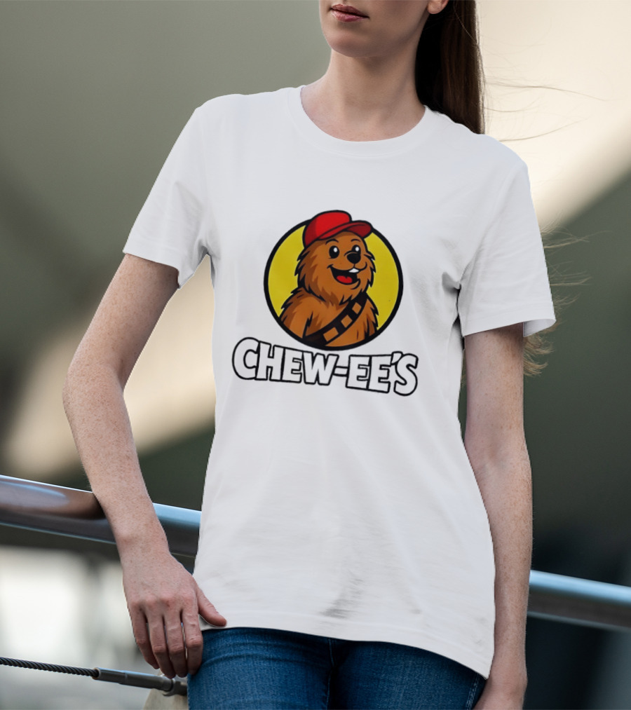 Chew Ee's Chewbacca Fast Food Character With Red Cap T-Shirt