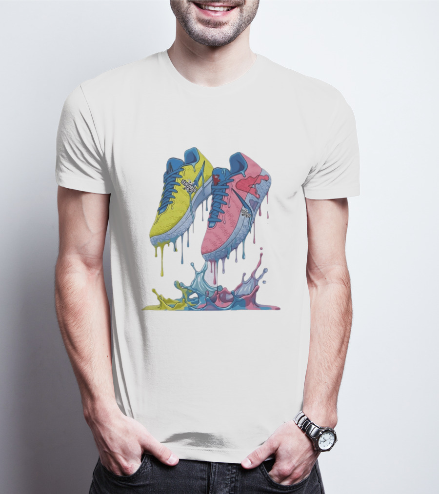 Dripping Paint Sneakers Censored T-Shirt