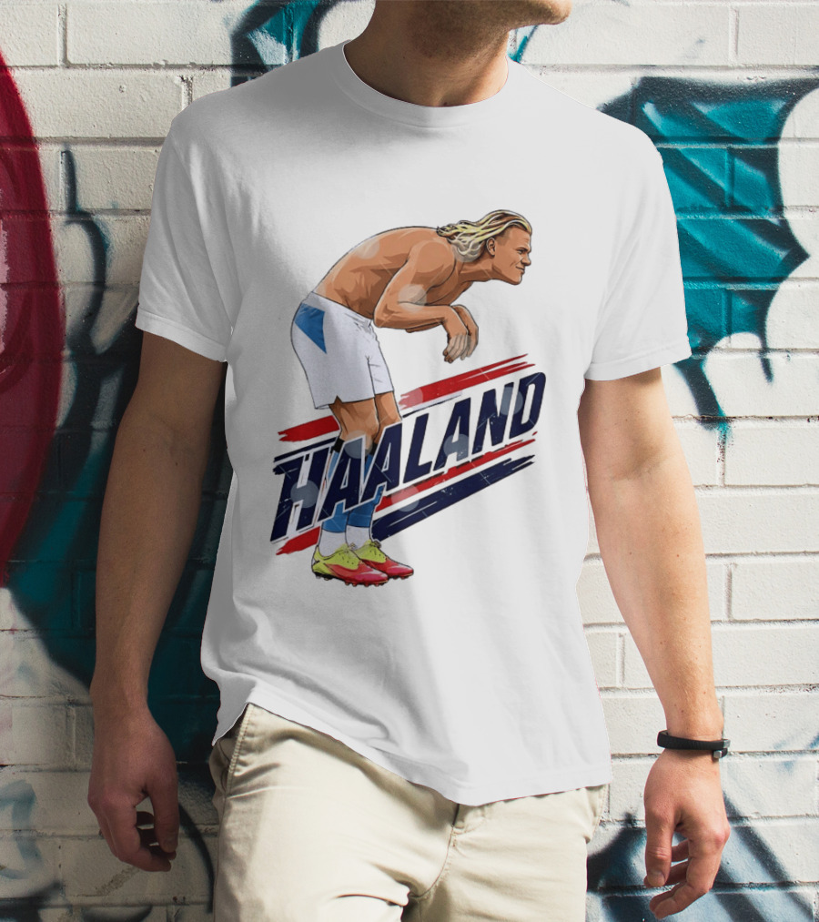 Erling Haaland Celebration Pose With Norway T-Shirt