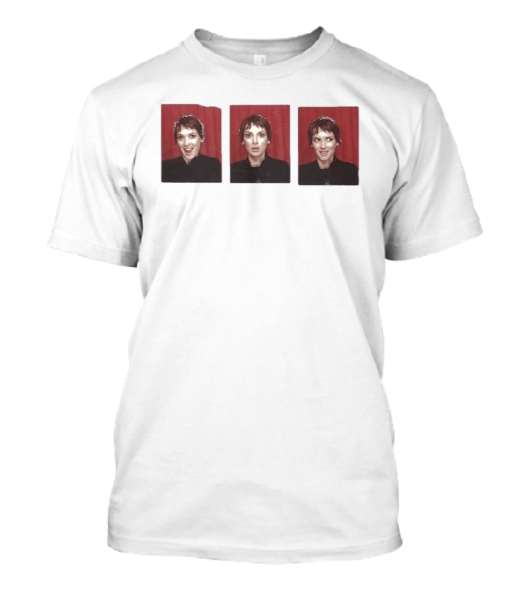 Simone Ashley Winona Ryder Photobooth Red Curtain Triptych T-Shirt