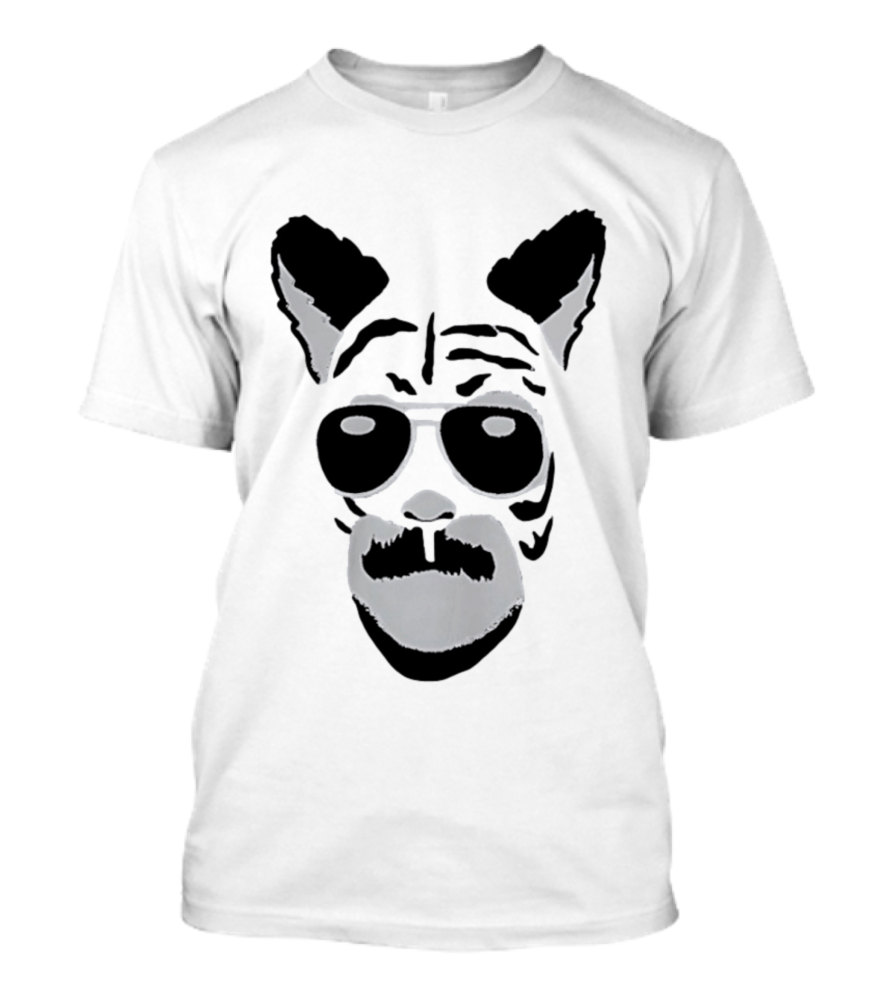 Fallout Tiger Mustache Aviator Sunglasses T-Shirt