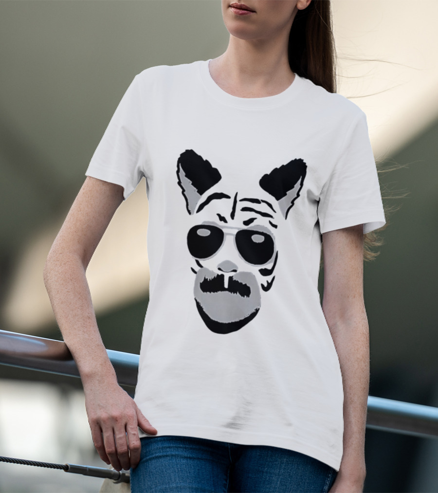 Fallout Tiger Mustache Aviator Sunglasses T-Shirt