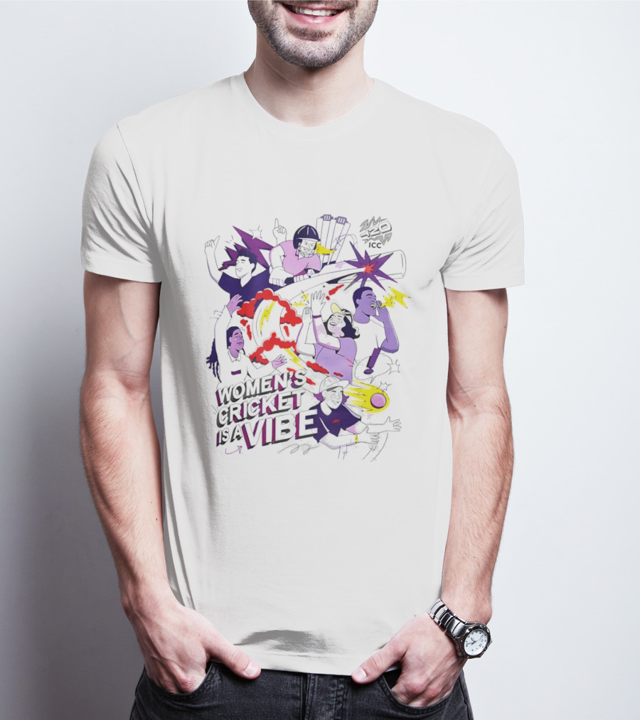 Women's Cricket Is A Vibe ICC T20 Excitement Explosion T-Shirt