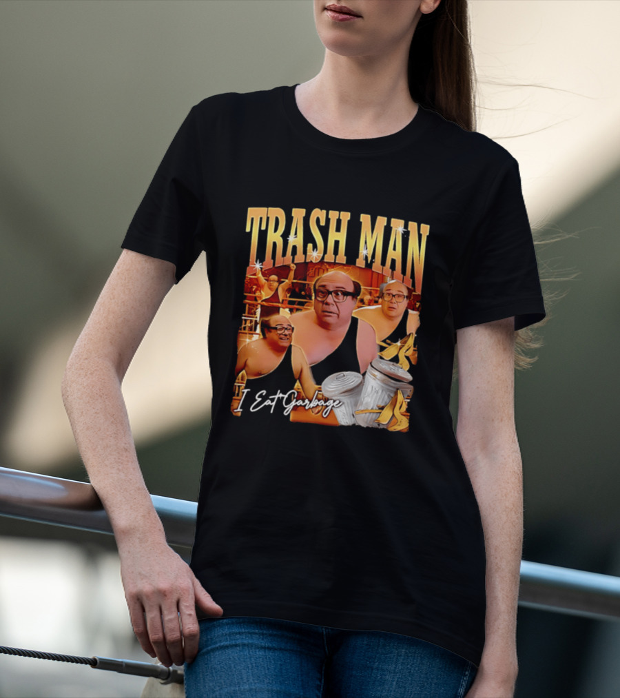 Trash Man Frank Reynolds I Eat Garbage Iconic Comedy T-Shirt