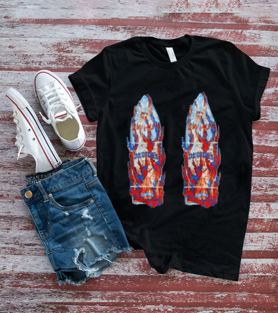 Who Decides War Stained Glass Angels In Flames Streetwear T-Shirt