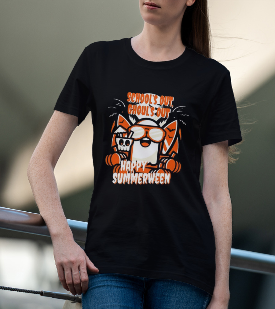 School's Out Ghoul's Out Happy Summerween Retro Fun T-Shirt