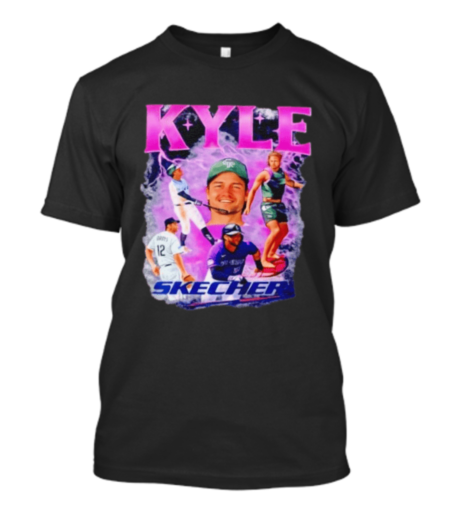 Kyle Groys Skecher Collage Baseball Dodgers > T-Shirt