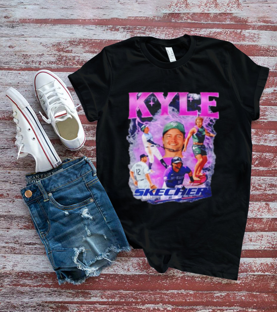 Kyle Groys Skecher Collage Baseball Dodgers > T-Shirt
