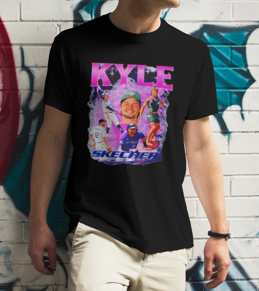 Kyle Groys Skecher Collage Baseball Dodgers > T-Shirt