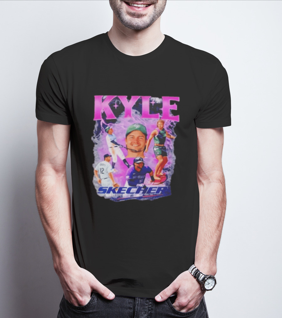 Kyle Groys Skecher Collage Baseball Dodgers > T-Shirt