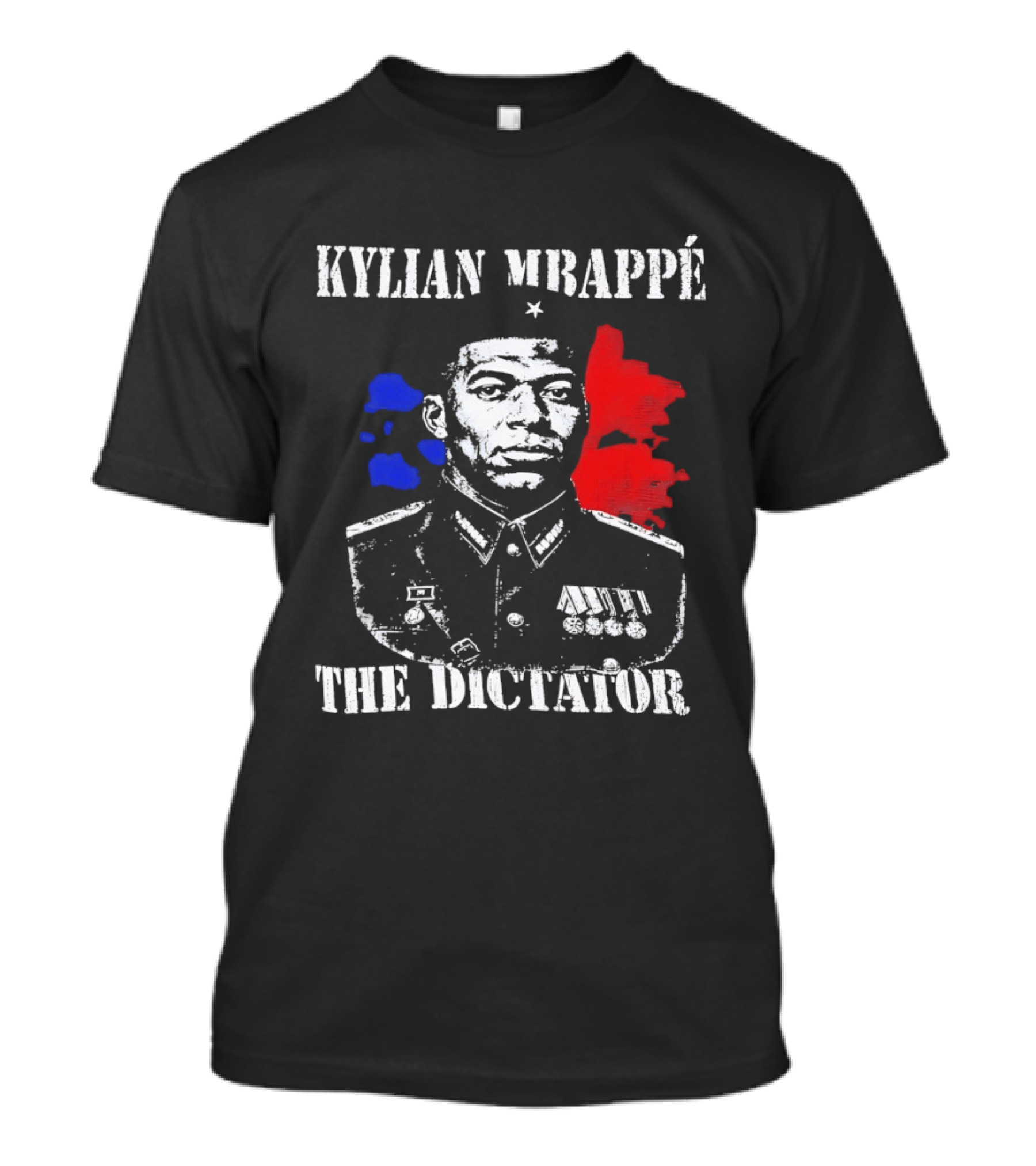 Kylian Mbappé The Dictator Military Uniform Meme Tricolor T-Shirt