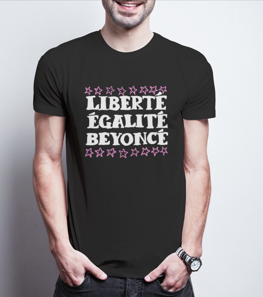 Liberté Égalité Beyoncé Pink Star Borders French Revolution Twist T-Shirt