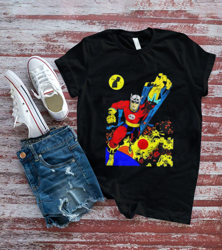 Jack Kirby Galactic Superhero Comic Book Dynamic Action T-Shirt