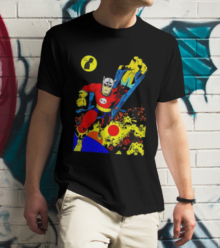 Jack Kirby Galactic Superhero Comic Book Dynamic Action T-Shirt