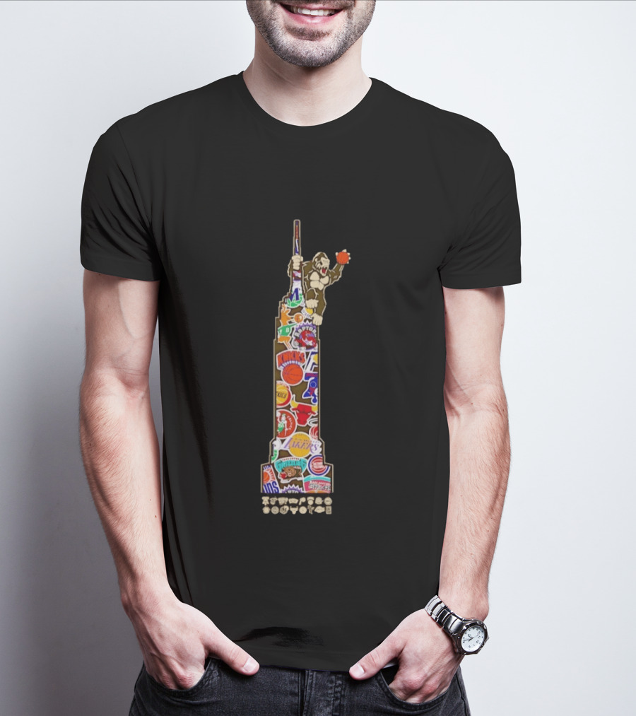 New York Knicks King K Basketball Team Logos Tower T-Shirt