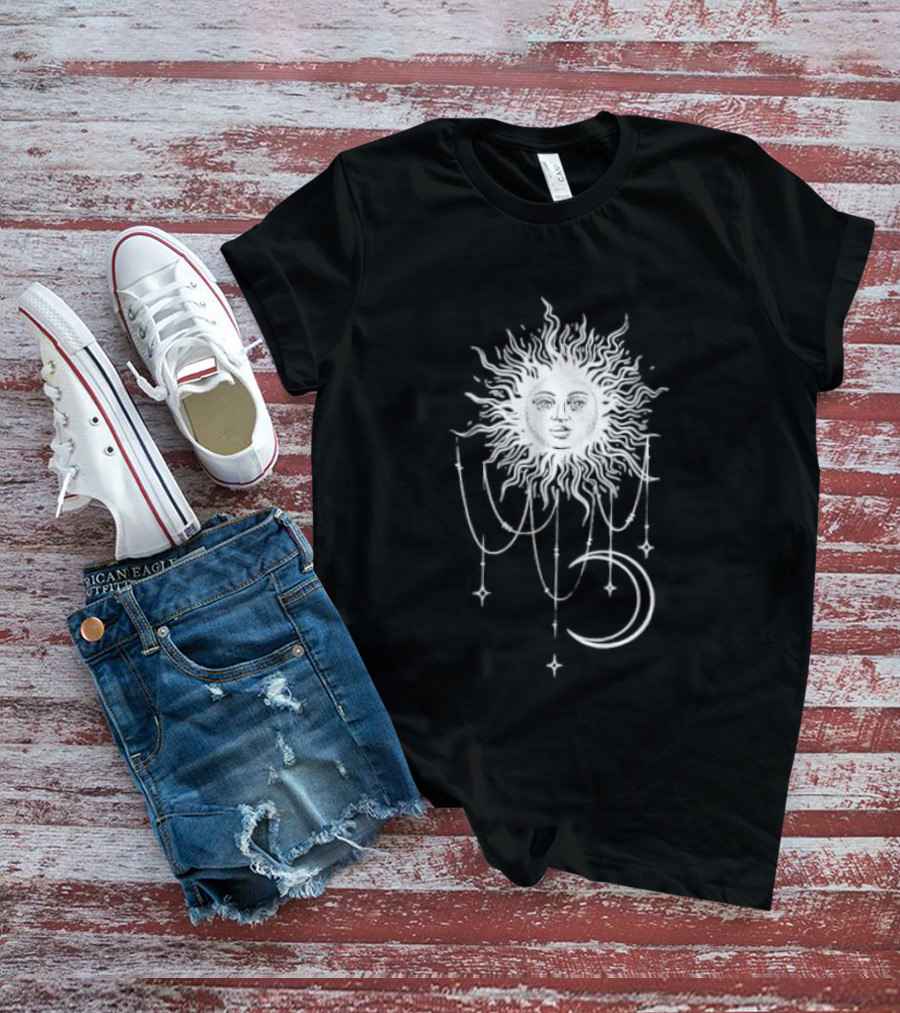 Boho Sun And Moon Celestial Astrology Mystical T-Shirt
