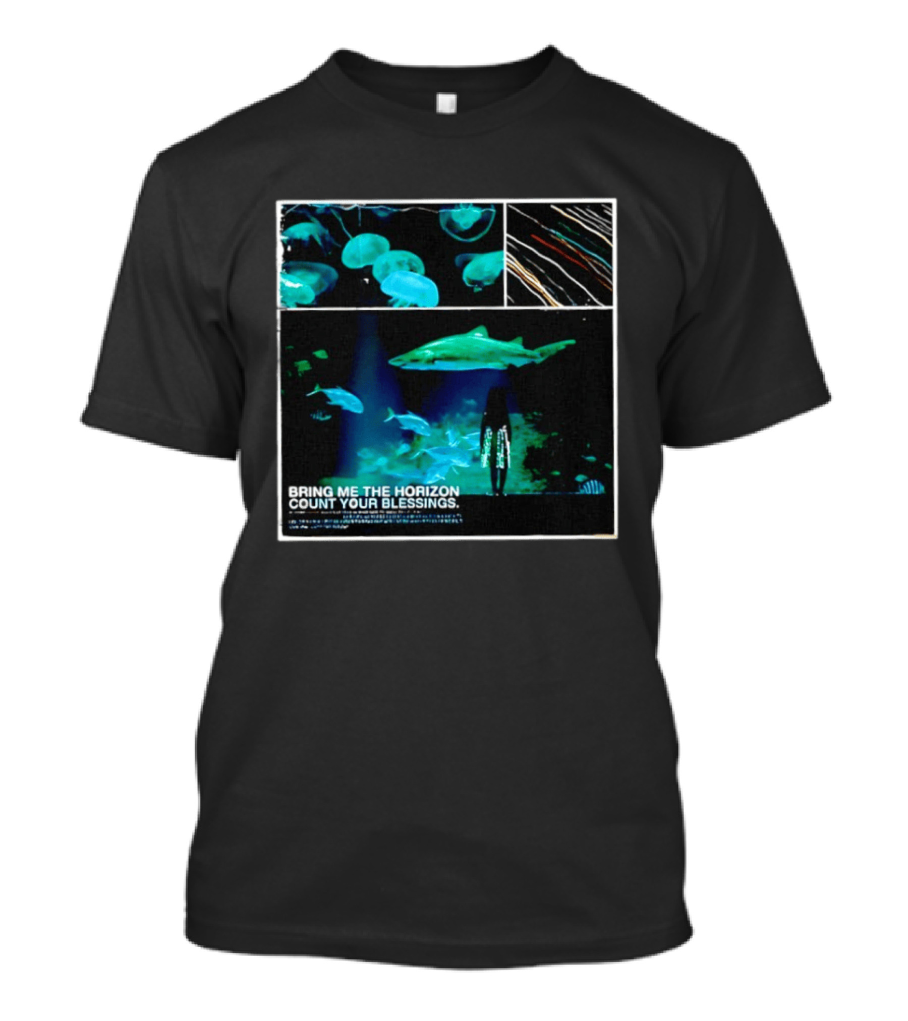 Bring Me The Horizon Count Your Blessings Aquarium Sharks And Jellyfish T-Shirt