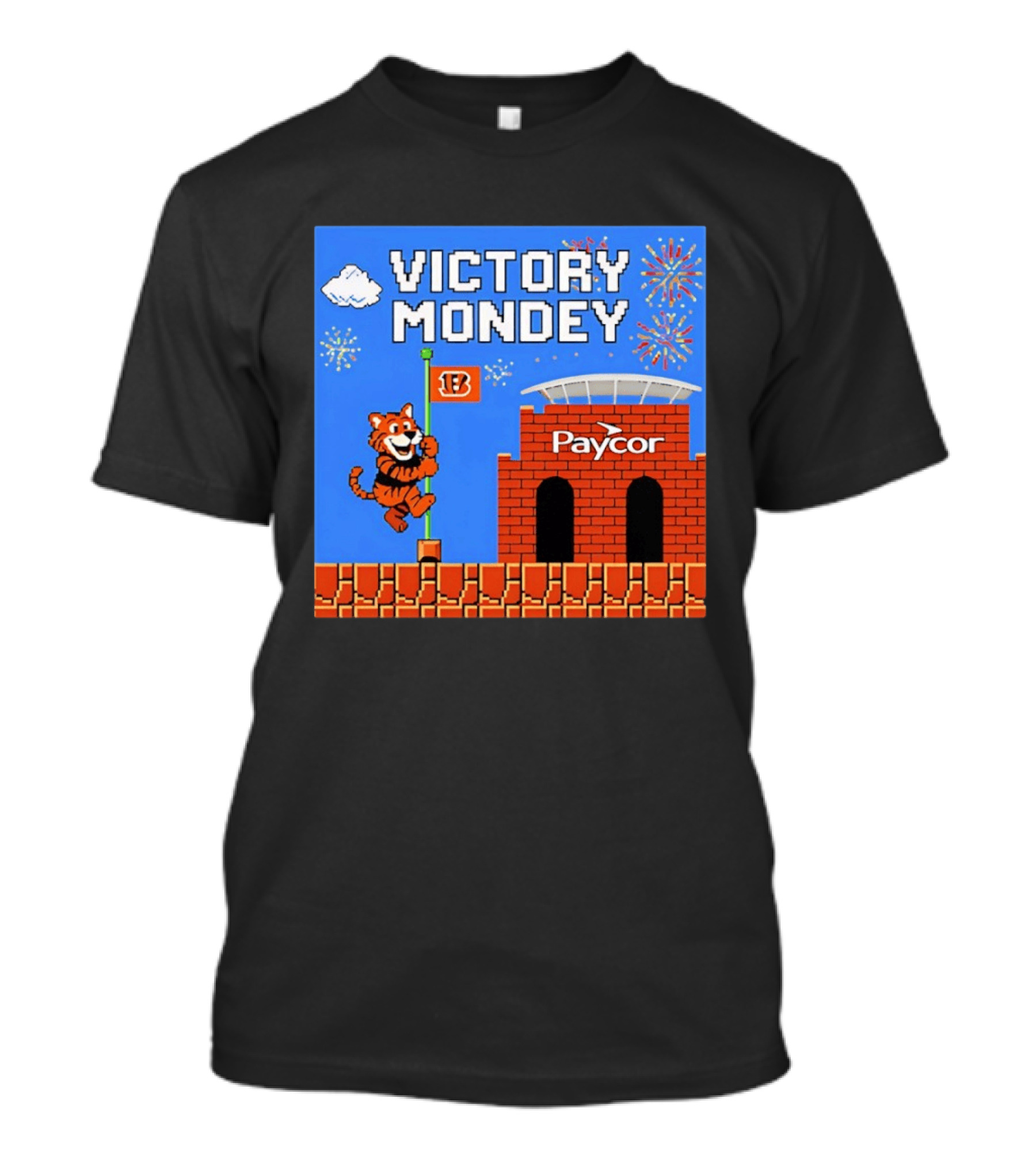 Cincinnati Bengals Victory Mondey Pixel Art Tiger Paycor Stadium Celebration T-Shirt