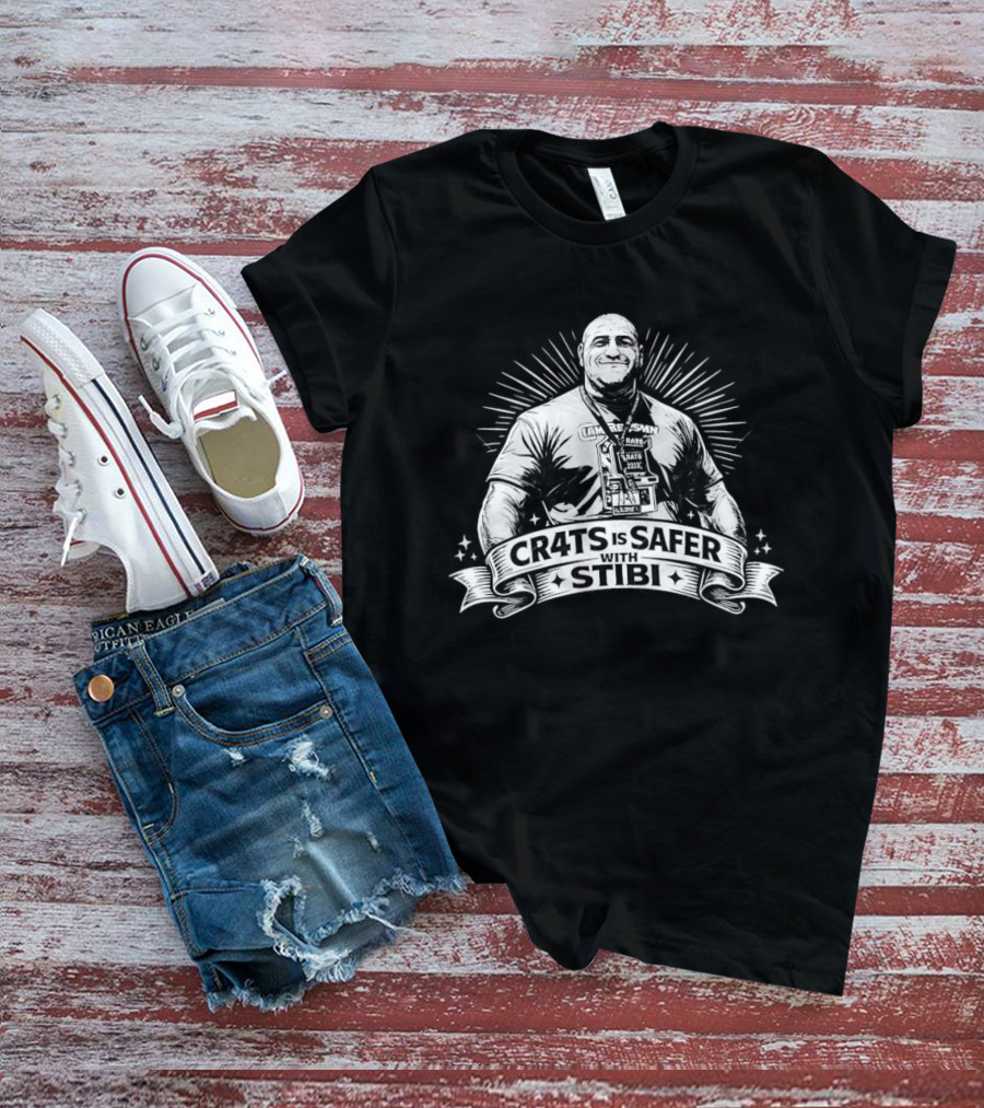 Cr4ts Is Safer With Stibi Declared By Central Figure With Radiant T-Shirt
