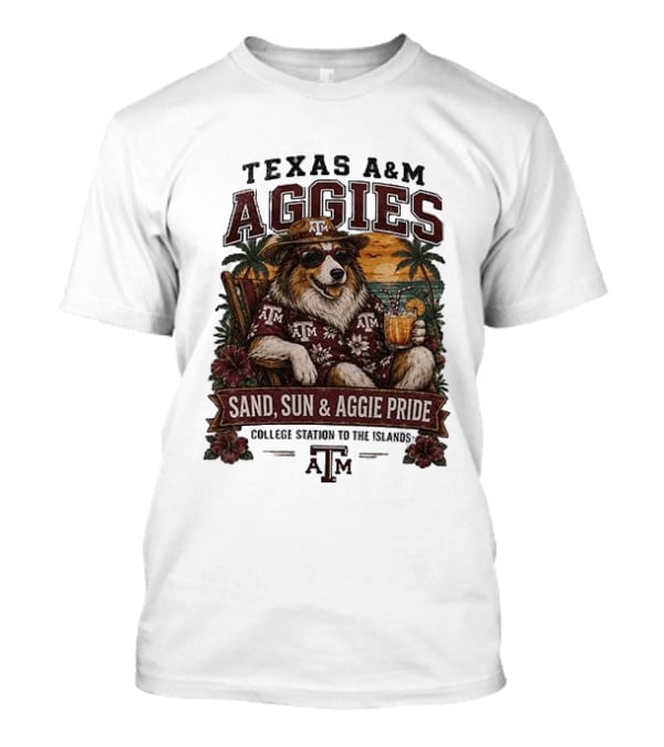 Texas A&M Aggies Sand Sun Aggie Pride College Station To The Islands T-Shirt
