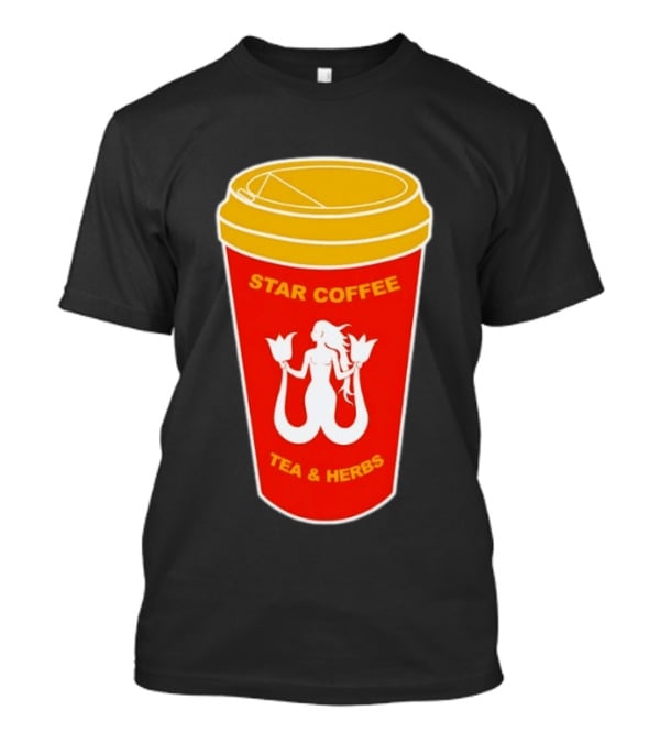 Star Coffee Tea & Herbs Mermaid Cup T-Shirt