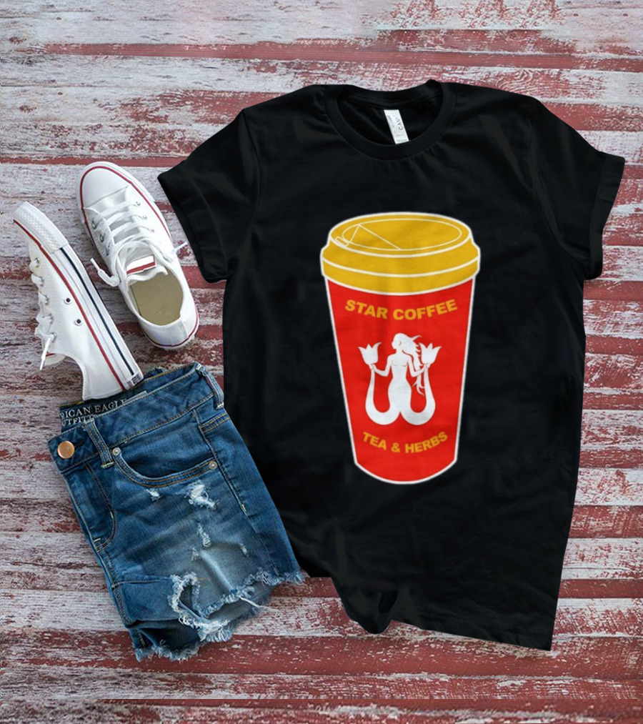 Star Coffee Tea & Herbs Mermaid Cup T-Shirt