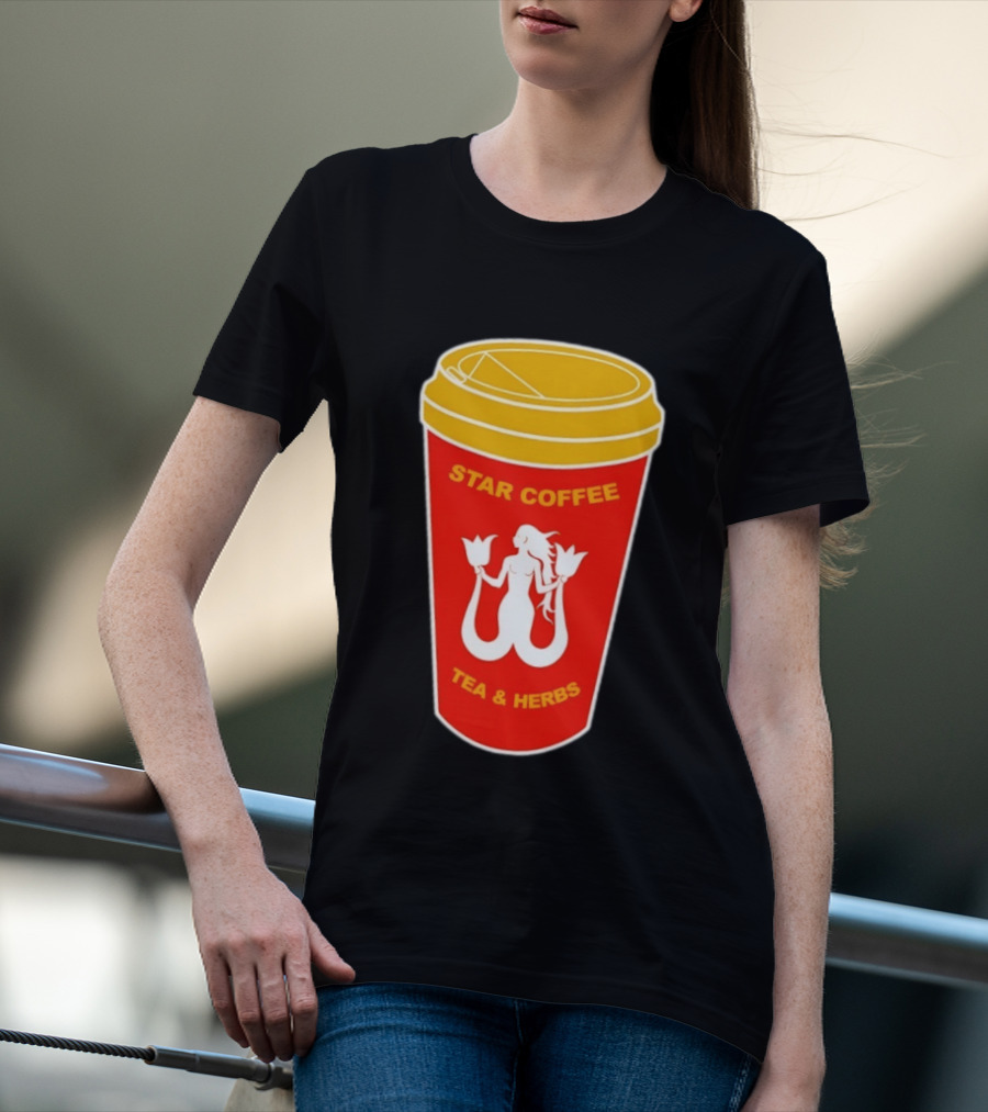 Star Coffee Tea & Herbs Mermaid Cup T-Shirt