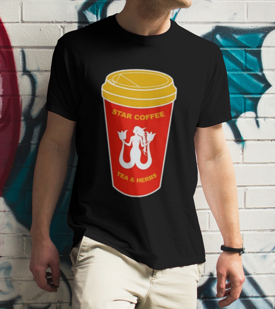 Star Coffee Tea & Herbs Mermaid Cup T-Shirt