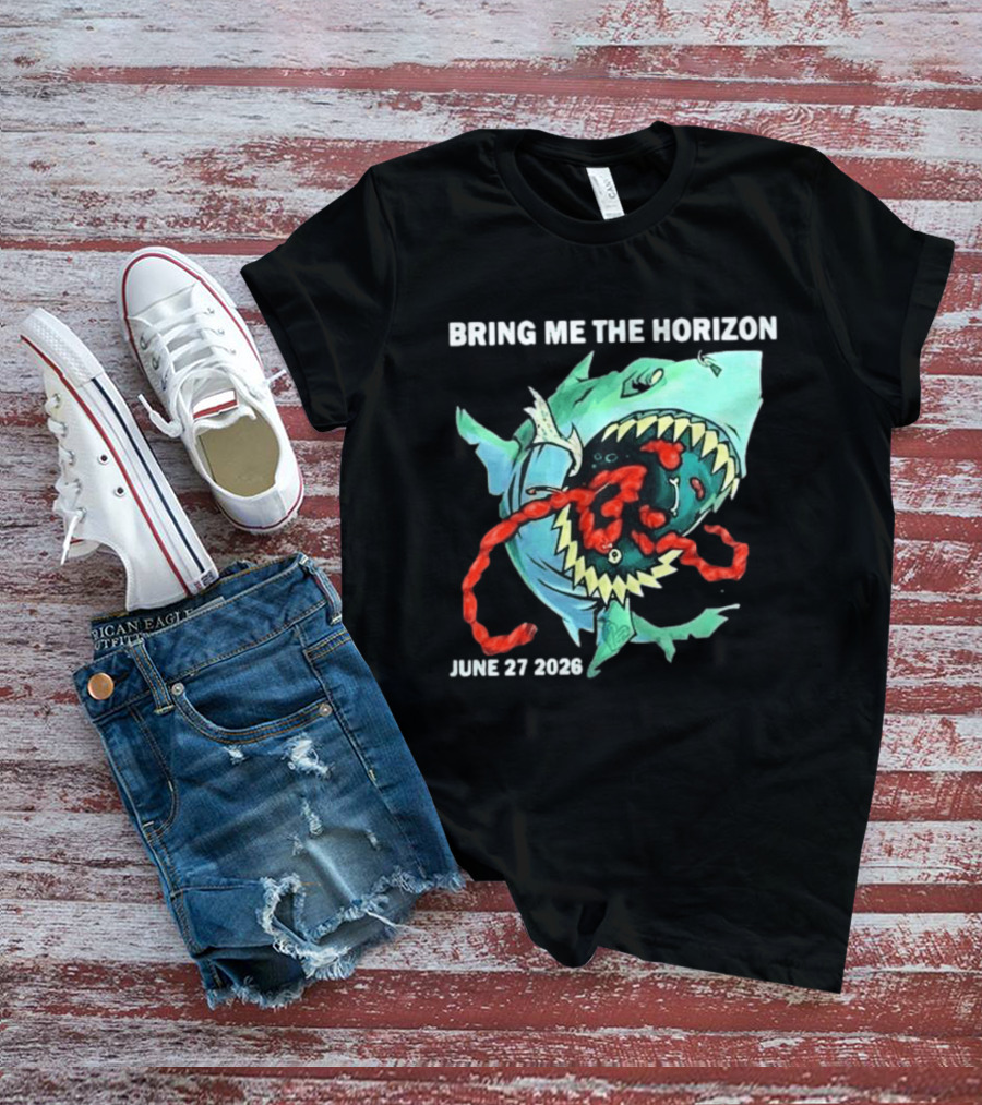 Bring Me The Horizon June 27 2026 Shark Graphic Copenhell Festival European Summer Shows T-Shirt