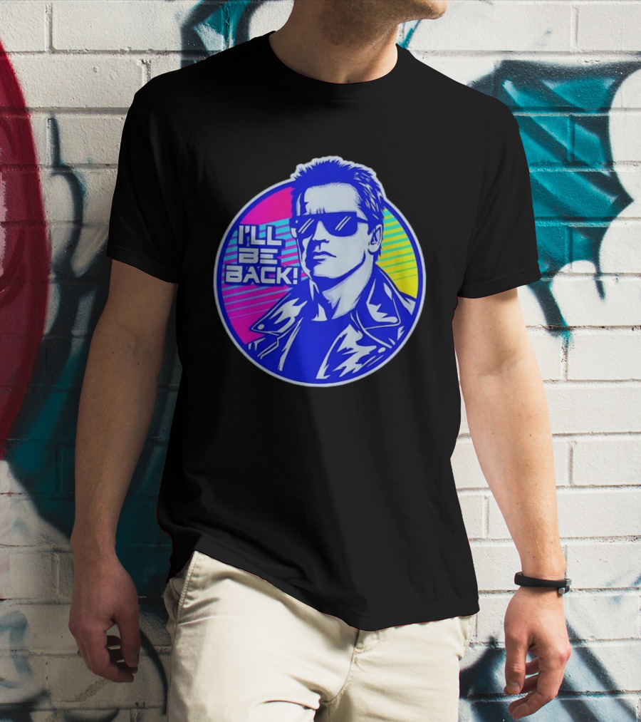 I'll Be Back Terminator Retro Neon T-Shirt