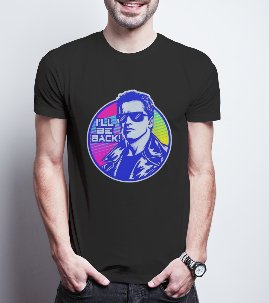 I'll Be Back Terminator Retro Neon T-Shirt