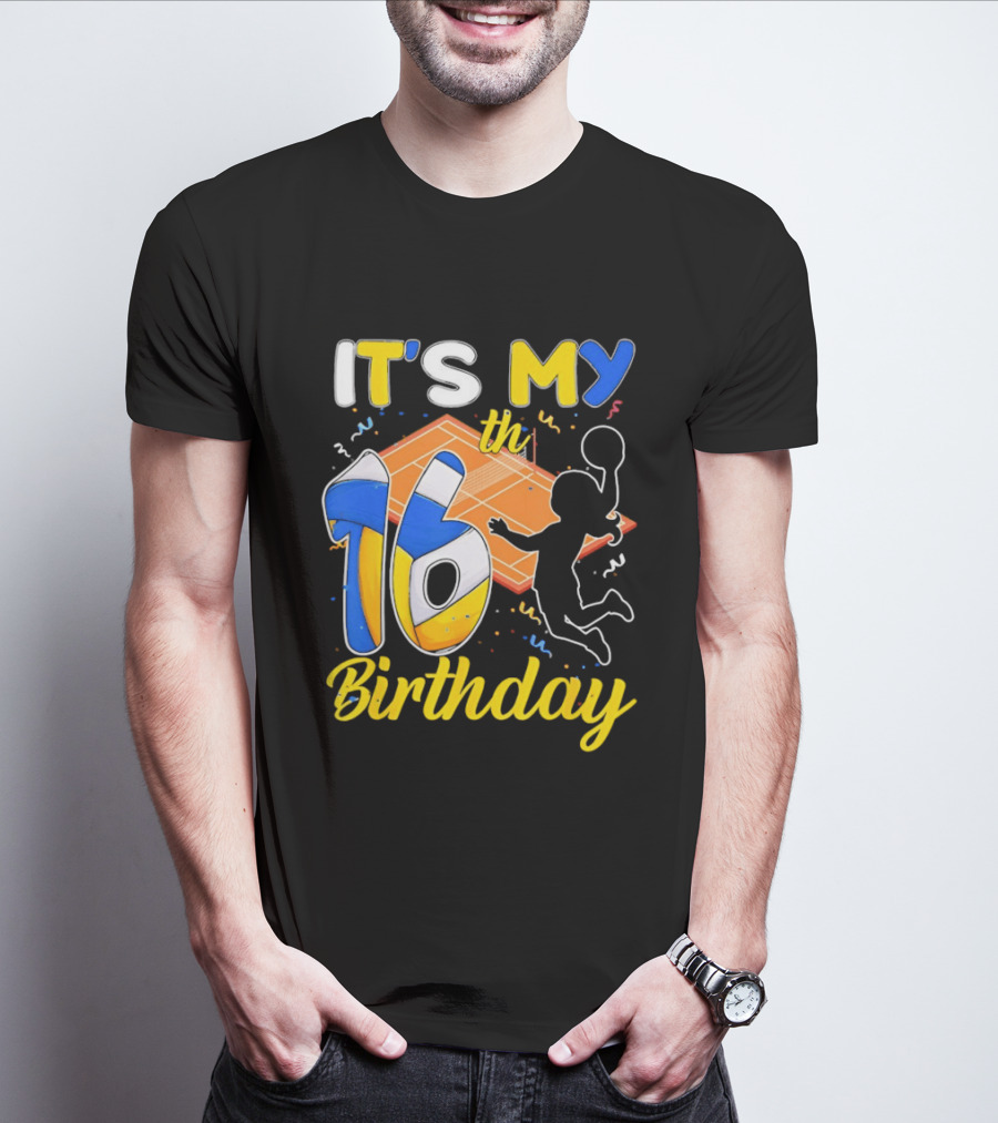 It's My 16th Birthday Volleyball Court T-Shirt