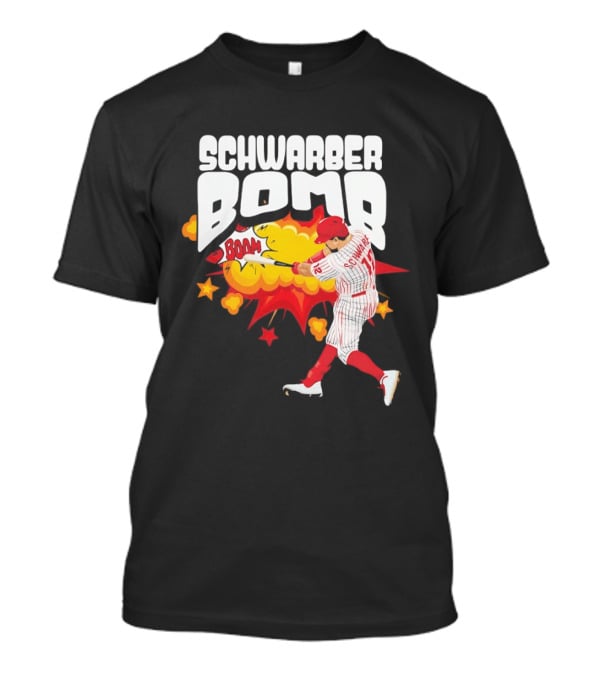 Schwarber Bomb Boom Baseball Philadelphia Phillies Player Action T-Shirt