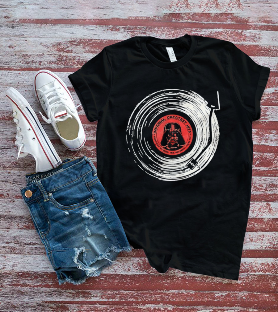 Darth Vader Imperial Greatest Hits Vinyl Record Star Wars Dark Side Records T-Shirt