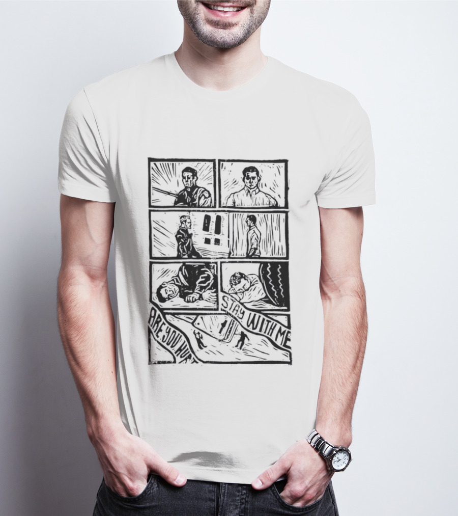 Are You Hurt Stay With Me Comic Panel Sequence T-Shirt