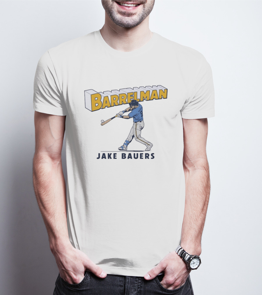 Barrelman Jake Bauers Baseball MLB Player T-Shirt