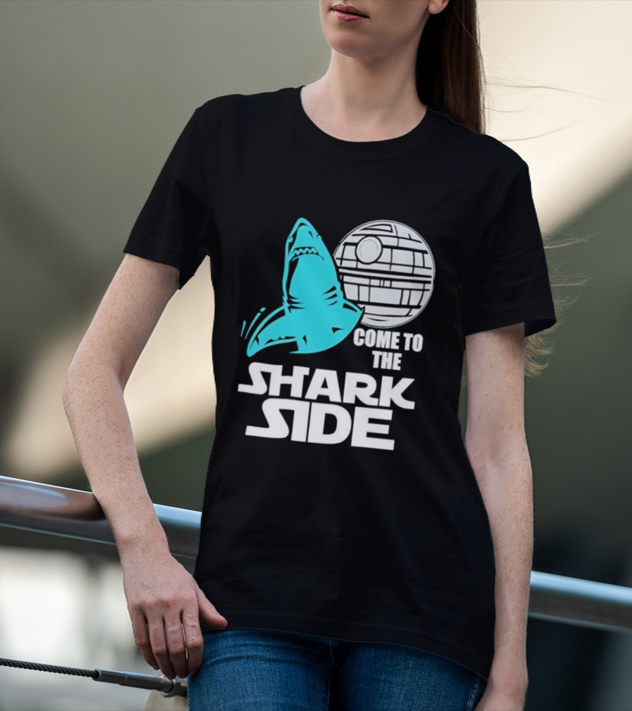 Come To The Shark Side With Death Star T-Shirt