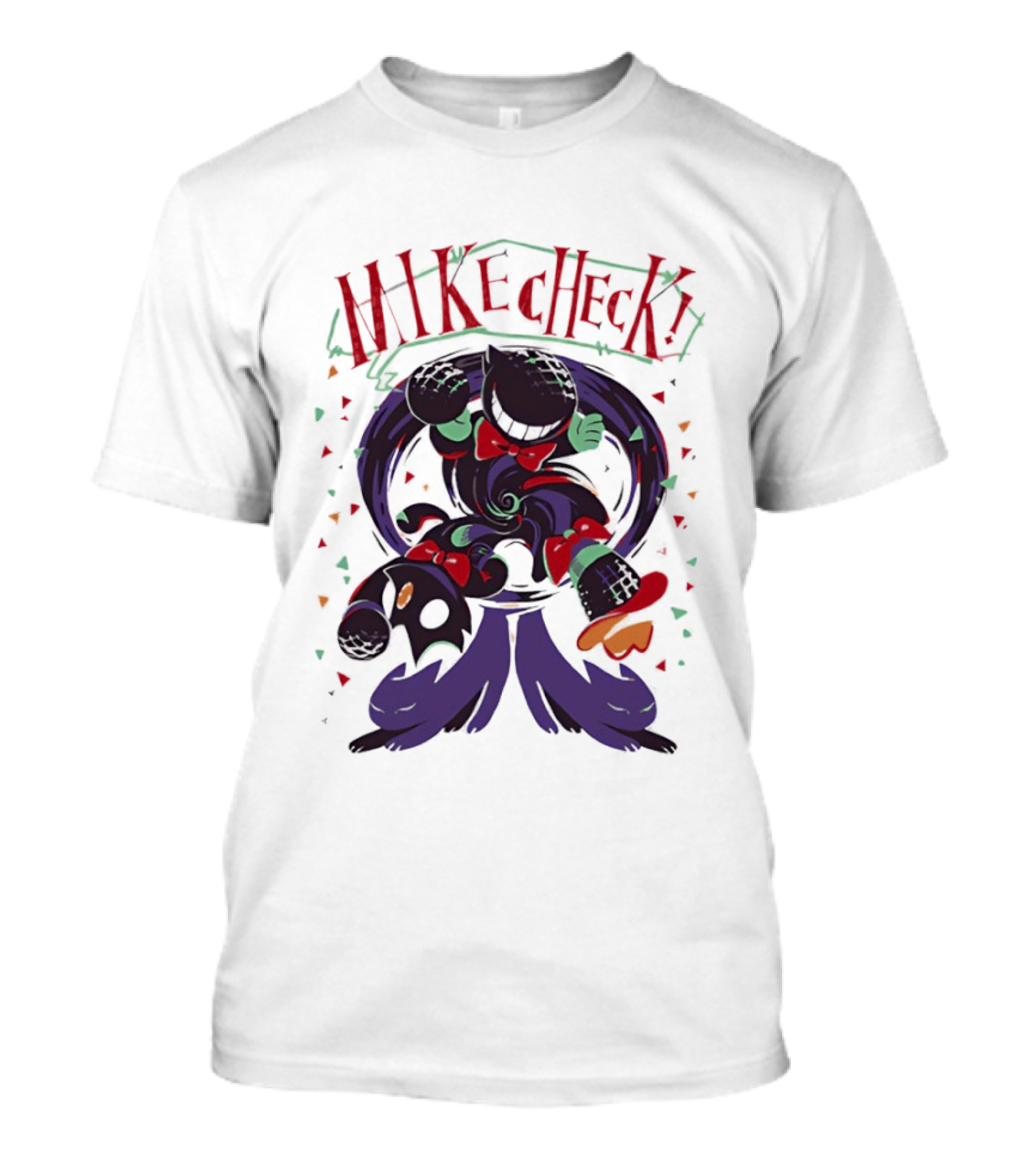 Mike Check Bendy And The Ink Machine Character Spinning Ink Splash T-Shirt