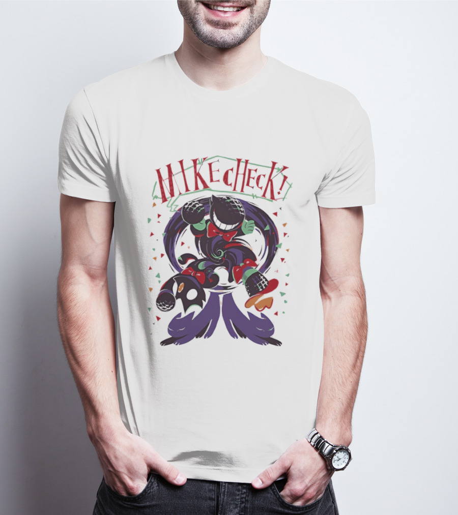 Mike Check Bendy And The Ink Machine Character Spinning Ink Splash T-Shirt