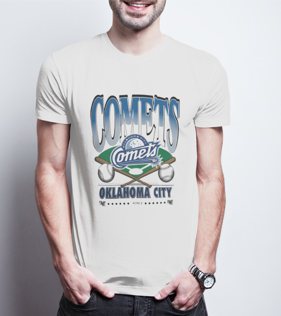 Oklahoma City Comets Baseball Team Sports Fan Gear T-Shirt