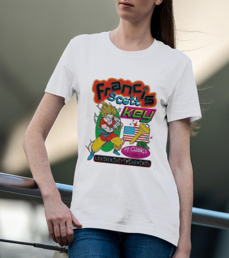 Francis Scott Key Son Goku LAXP Apparel Pf Chang's Tysons Corner Virginia 1814 T-Shirt