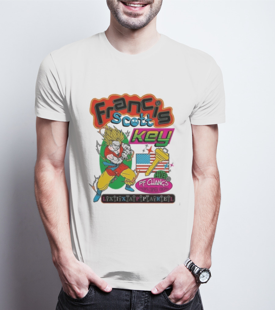 Francis Scott Key Son Goku LAXP Apparel Pf Chang's Tysons Corner Virginia 1814 T-Shirt